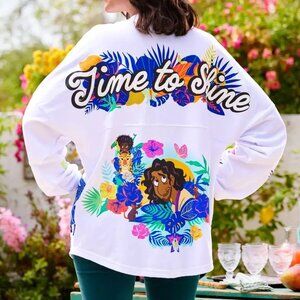 NEW Disney Encanto Spirit Jersey Time to Shine Graphic Unisex Top Plus 3XL White
